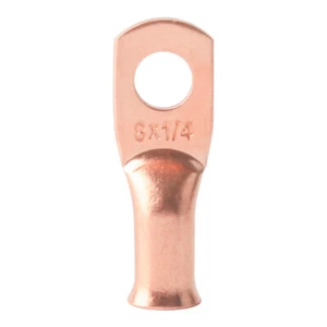 5PCS Battery Wire Lugs 8AWG 1/4" Copper Cable Ends Ring Terminals Connectors - Picture 1 of 4
