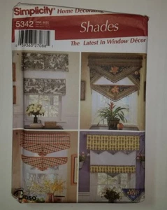 Simplicity 5342 Window Treatments Valances Shades - Picture 1 of 2