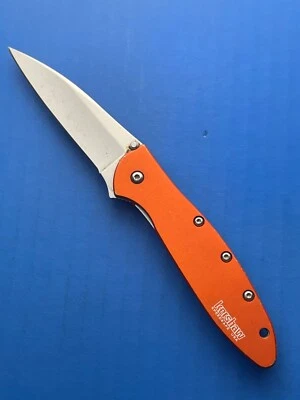 Kershaw 1660OR Ken Onion Leek Assisted Flipper Knife Bead Blast Blade - Image 1 of 4