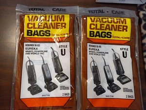 Eureka Bravo Powerline World Vac Style U Vacuum Cleaner Bags 4 bags T-52 - Picture 1 of 5