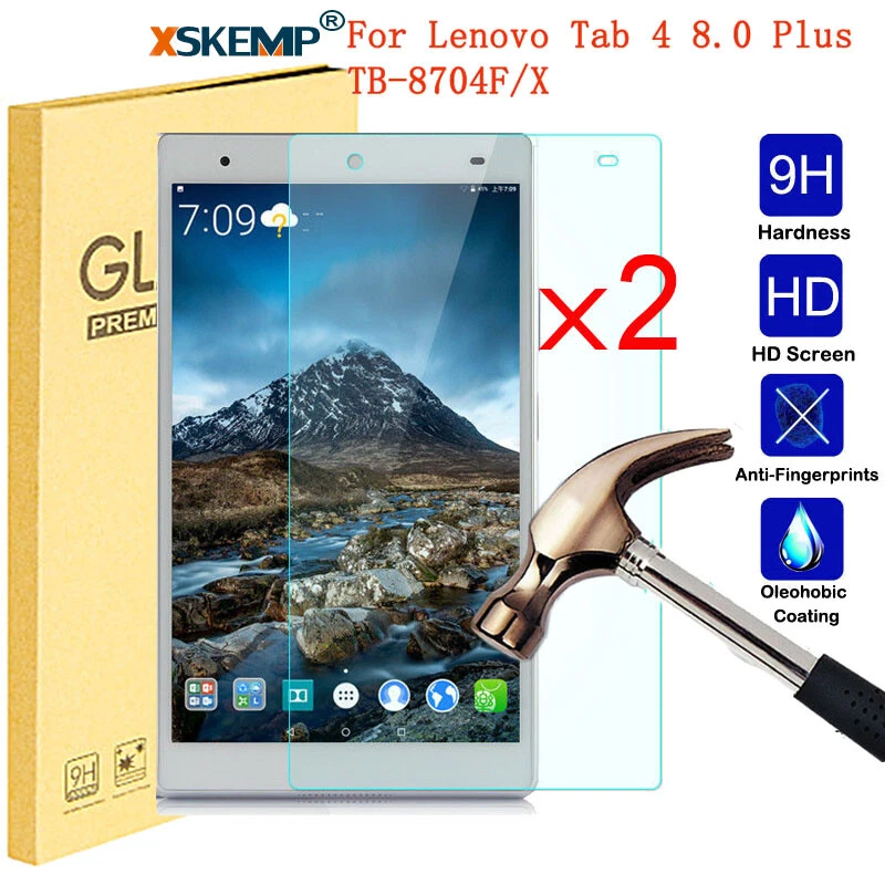 Película protectora de pantalla de vidrio templado 2 piezas Lenovo Tab 4 8.0 Plus TB-8704F/X Foto 1 de 4
