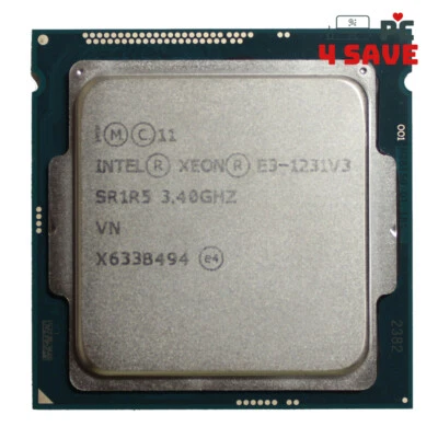 Intel Xeon E3-1231 V3 SR1R5 3.4GHz 8MB 4C LGA1150 Workstation CPU Processor 80W - Image 1 of 2