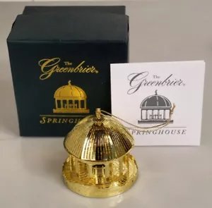 Greenbrier Resort Springhouse Christmas Ornament Brass w/ Box - Picture 1 of 1