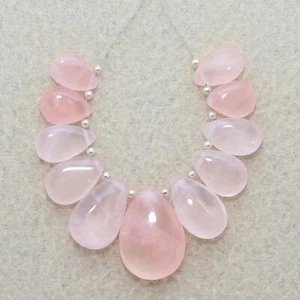 84,00 kt Natürlicher Rosenquarz Glatt Birne Lose Edelsteine 12 x 8 mm bis 22 x 16 mm - Bild 1 von 6