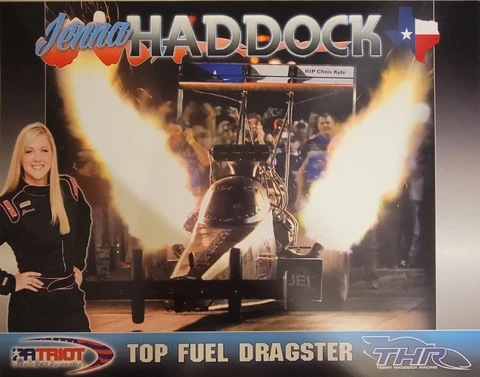 2015 Jenna Haddock NHRA Top Fuel Handout Patriot Grading 8.5 x 11 THR Cover