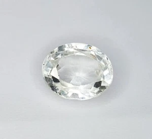 Zaffiro Bianco Naturale 2,82 Ct Gemme Sciolte Certificate Zaffiro Non Trattato - Foto 1 di 10