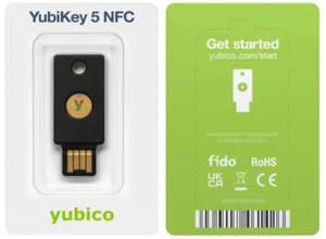 Yubico YubiKey 5 NFC Two Factor Authentication USB and NFC Security Key - Photo 1/11