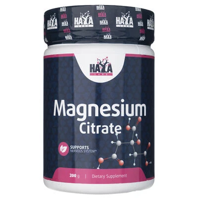 Haya Labs Magnesiumcitrat 400 mg, Pulver, 200 g