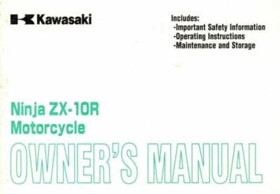 Nuevo manual del propietario original Kawasaki Ninja ZX-10R ZX1000 2006 Foto 1 de 2