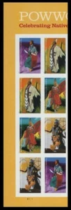 EE. UU. #5978a-81a 5981c Powwows Imperf Izquierdo PB placa bloque sin troqueles NDC - Imagen 1 de 1