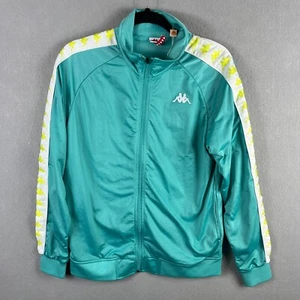Kappa 222 Banda Trainingsjacke Damen M Full Up Türkis Limettengrün Streetwear Y2K - Bild 1 von 17