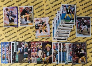 LOTE de 29 cartas de fútbol americano Brett Favre con puntuación 1991 y cubierta superior ¡novatos/RC! MVP & HOF - Imagen 1 de 11
