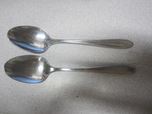 LOT OF 2 SOUP SPOONS Artisan Stainless WMF CROMARGAN Flatware 18/10 Korea - Picture 1 of 7