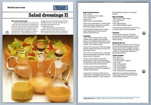 Salad Dressings II - Know-How - Working Woman's 1980s Recipe Card - Picture 1 of 1