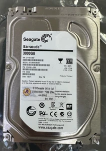 Seagate Barracuda (ST3000DM001) 3TB SATA 3.5" HDD TESTED 100% - Afbeelding 1 van 1