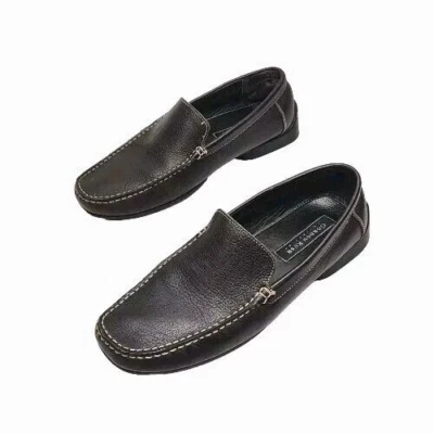 Gordon Rush Shoe Driving Loafer Brown Leather Slip On Size 9 Contrast Trim 5706 - Image 1 of 4