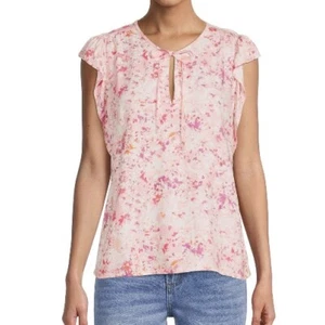 Time and Tru Womens Woven Ruffle Tank Medium New NWT P To P 20” - Picture 1 of 3
