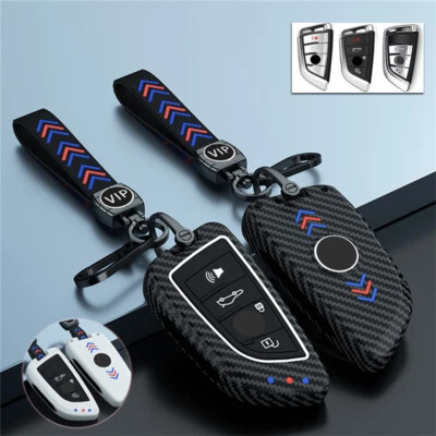 Funda Carcasa Llavero Coche ABS Fibra Carbono Para BMW X1 X3 X4 X5 X6 X7 2 3 5 6 Series Foto 1 de 4