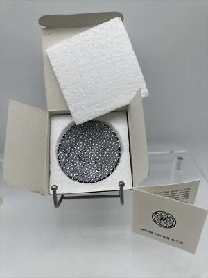 New!!! Authentic Murano Glass Small Plate With Cert.- Color 6 Black/White- M3 - Image 1 of 4