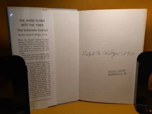 The Rhine Flows into the Tiber 1967 HCDJ First Edition Ralph M. Wiltgen Signed - Imagen 1 de 17