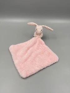 Kellytoy Pink Striped Bunny Rabbit Plush Lovey Rattle Pink Baby Security Blanket - Picture 1 of 7