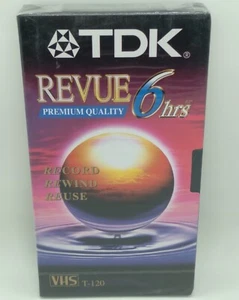 Cassette de video VHS T-120RVBH Revue calidad premium en blanco T-120 nuevo y sellado - Imagen 1 de 5