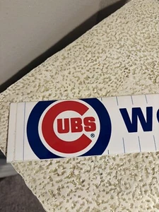 Vintage 1980's Chicago Cubs MLB WGN Radio Bumper Sticker 12" x 3” (G10) - Picture 1 of 4
