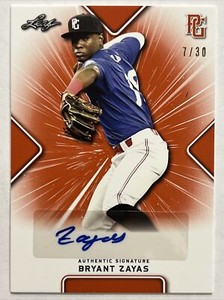 2021 LEAF PERFECT GAME BRYANT ZAYAS AUTO 7/30