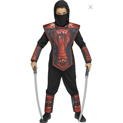  Disfraz de Ninja Cobra M Deluxe para niño conjunto completo más garra (8) rubíes nuevo con etiquetas Foto 1 de 4