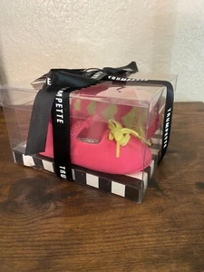 New in Box TRUMPETTE Hot Pink Florescent Yellow SNEAKERS Shoes 6-12 Mo Toddler - Picture 1 of 7