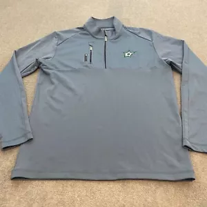 Dallas Stars Shirt Herren Small grau Adidas Climalite NHL Hockey Logo 1/4 Zip - Bild 1 von 12