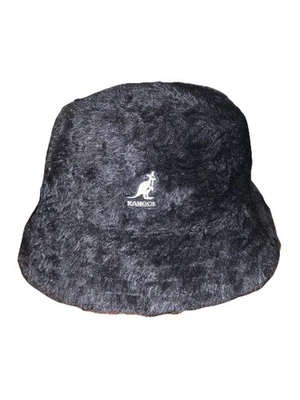 Sombrero Cubo Kangol Furgora Negro Azul Etiqueta Y2K Años 80 90 Bordado Talla M Foto 1 de 4