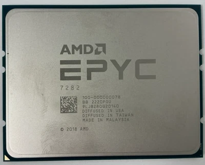 AMD EPYC 7282 UNLOCKED 2.80GHz 16-Core 64MB CPU 100-000000078 - Image 1 of 4