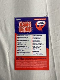 Game Genie Code Update Volume 2 Number 2, Nintendo NES