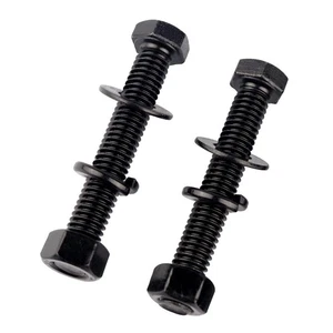 5/16-18 x 2 Inch Hex Head Screw Nut Kit, Black 304 Stainless Steel, 8 Sets - Picture 1 of 6
