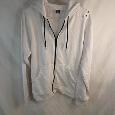 Sudadera con capucha Zine By Zumiez cremallera completa blanca para hombre mediana M leer nueva con etiquetas  Foto 1 de 4