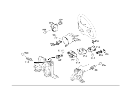 Interruptor de luz original Mercedes-Benz 204-905-34-04-64 Foto 1 de 2