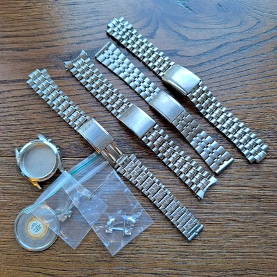 Lot of Seiko Watch Parts, Case Parts, Bracelets (DF13) - Image 1 of 4