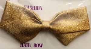 Vintage 1950s Metallic Hair Bow on Store Display Card - Made in USA MONA NOS - Picture 1 of 5
