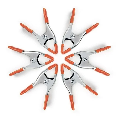 6-inch Heavy Duty Spring Clamps Set, 2-inch Jaw Opening, Nickel-plated Steel ... - Image 1 of 4