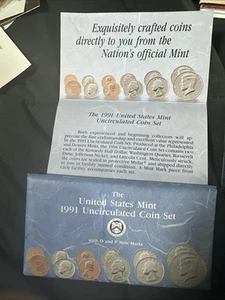 1991 US Mint Set P&D (OGP) 10 coins - Picture 1 of 5