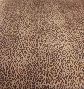 Ralph Lauren Aragon Queen Fitted Sheet Black Brown Leopard Cheetah Print Vintage - Picture 1 of 10