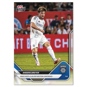 Anders Dreyer Brace San Diego FC - 2025 MLS Topps AHORA - Tarjeta 64 Preventa - Imagen 1 de 1
