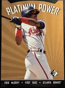 1995 Upper Deck SP Platinum Power Fred McGriff #PP4 ¡Tarjeta de los Atlanta Braves! A21 - Imagen 1 de 2