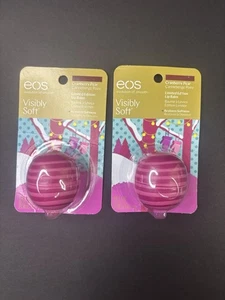 Lot Of 2 EOS Limited Edition Lip Balm Cranberry Pear Sphere - Picture 1 of 4