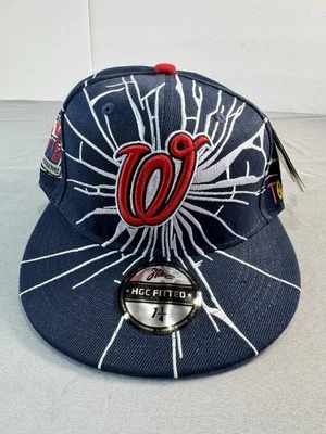 Gorra ajustada Washington Black Senators talla 7 1/4 ligas negras TISA azul NUEVA Foto 1 de 4