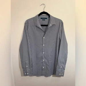 Perry Ellis Men’s Collared Button Down Paid Shirt Size M - Picture 1 of 4