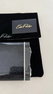 EDIE PARKER ‘Lara’ Backlit Acrylic Clutch Glitter Black + GreenBrown - Picture 1 of 20