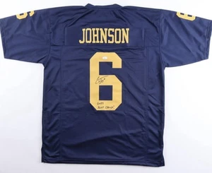 Cornelius Johnson Signed Custom Michigan Wolverines Jersey 23 Nat Champ JSA - Picture 1 of 1