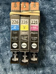 New Genuine Canon CLI-226 3PK Ink Cartridges~ Cyan, Yellow, Megenta - Zdjęcie 1 z 8